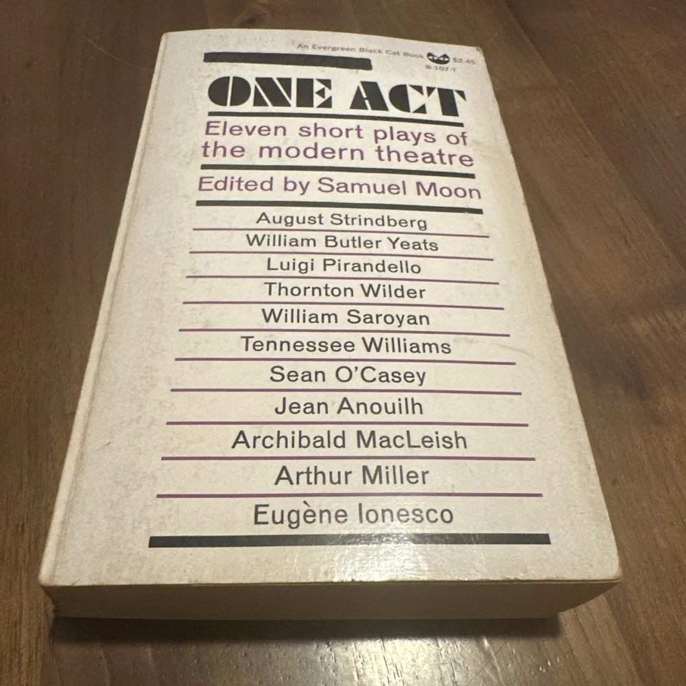 One Act By Samuel Moon – FIRST EVERGREEN BLACK CAT EDITION – 9th PRINT – 1965