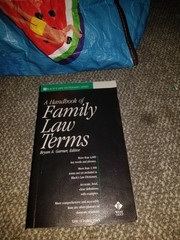 A Handbook of Family Law Terms Black’s Law Dictionary Series BLAC