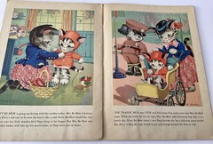 1940s Vintage Linen Children’s Books Lot of 5 Whitman, Saalfield, Etc GRAPHICS!