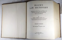 BLACK’S LAW DICTIONARY Fourth Edition 4th West Publishing Company 1951 Hardcover