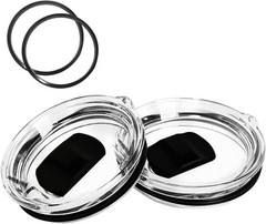 Rambler MagSlider Replacement Lid 30oz 2Pack, Magnetic Clear