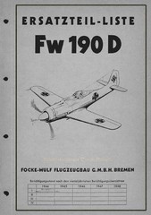 WWII German Parts Manual 1000+ pages ! ILLUSTRATED For Focke Wulf FW190 D-9