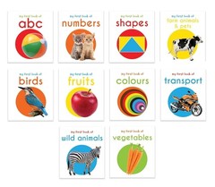 My First Library: Boxset of 10 Board Books for Kids Years 1-2