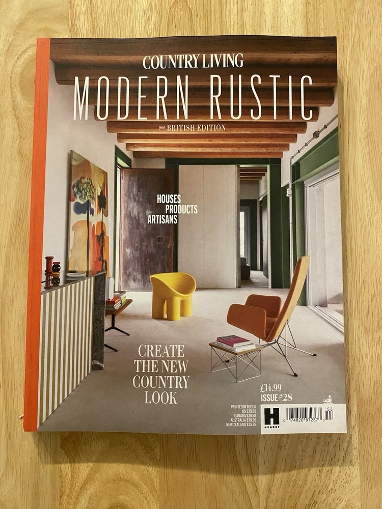 Country Living Modern Rustic British Edition Book Magazine Home US SELLER DAMAGE