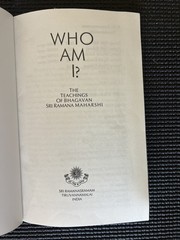 Sri Ramana Maharshi’s Words of Grace Self Inquiry & Who Am I Teachings Book
