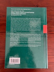 Pioneer in the Social Psychology of Conflict Analysis and Resolution, HC, New