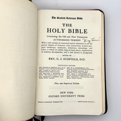 1945 Scofield Reference Bible KJV Oxford Grained Morocco Leather USA Vtg