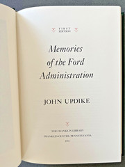 John UPDIKE – Memories of the Ford Administration Signed 1st ed Franklin Library