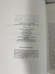 Dictionary of Demons: A Guide in Occult Lore,Fred Gettings,large Print 8.5*11.5”
