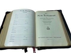 Holy Bible KJV Leather National Bible Press Bold Face Type Reference Edition