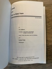 Metals and How to Weld Them Hardcover Book Second Edition 392 Pages 1990