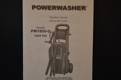 POWERWASHER Model PW1800-U „OPERATOR’S MANUAL” 1800 PSI 26 Pages INSTRUCTIONS
