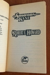 Solomon Kane First Complete Edition by Howard, Robert E. 1995 BAEN 1st Printing!