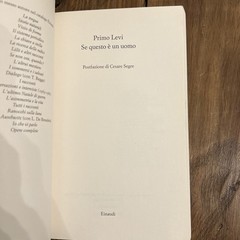 Se questo è un uomo – Primo Levi – Peparback Italian translation