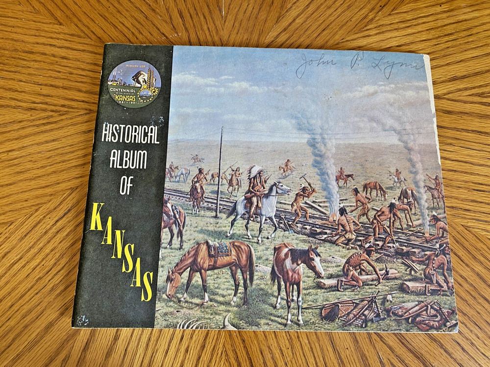 Historical Album of Kansas Book Booklet Photos History Vintage Native Americans