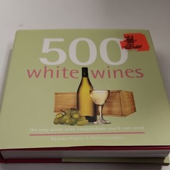 500 White Wines by Natasha Hughes & Patricia Langton 5.5×5.5in Hardcover 2009