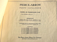 PIERCE ARROW SERIES 80 PARTS CATALOGUE 204 SHOP DEALER MANUAL AUTO REPAIR 166pg