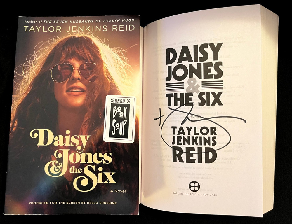 Taylor Jenkins Reid signed Daisy Jones & The Six trade paperback book tie-in