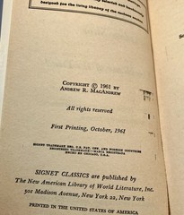 NOTES FROM UNDERGROUND & Other – Dostoyevsky – Signet Classics 1961 – Vintage PB