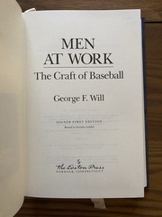 Easton Press Men at Work 1990 Signed First Edition George F Will Leather