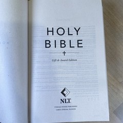 The Holy Bible New Living Translation (NLT ) paperback Tyndall Bible & Bookmark