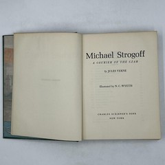 Vintage Michael Strogoff Jules Verne Scribner’s Green HC N. C. Wyeth Illustrated