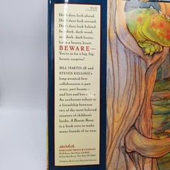 Signed Book 1st Ed A BEASTY STORY Steven Kellogg Art Hardback To Nancy Autograph