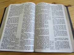 Zondervan Giant Print Center Column King James Reference Black Holy Bible