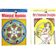 Steampunk Whimsical Mandalas Mix Lot of 6 Adult Coloring Books by Creative Haven