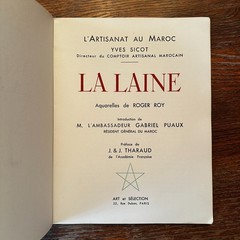 La Laine L’artisanat Au Maroc by Yves Sicot 1946 LTD Moroccan Art Book GOOD