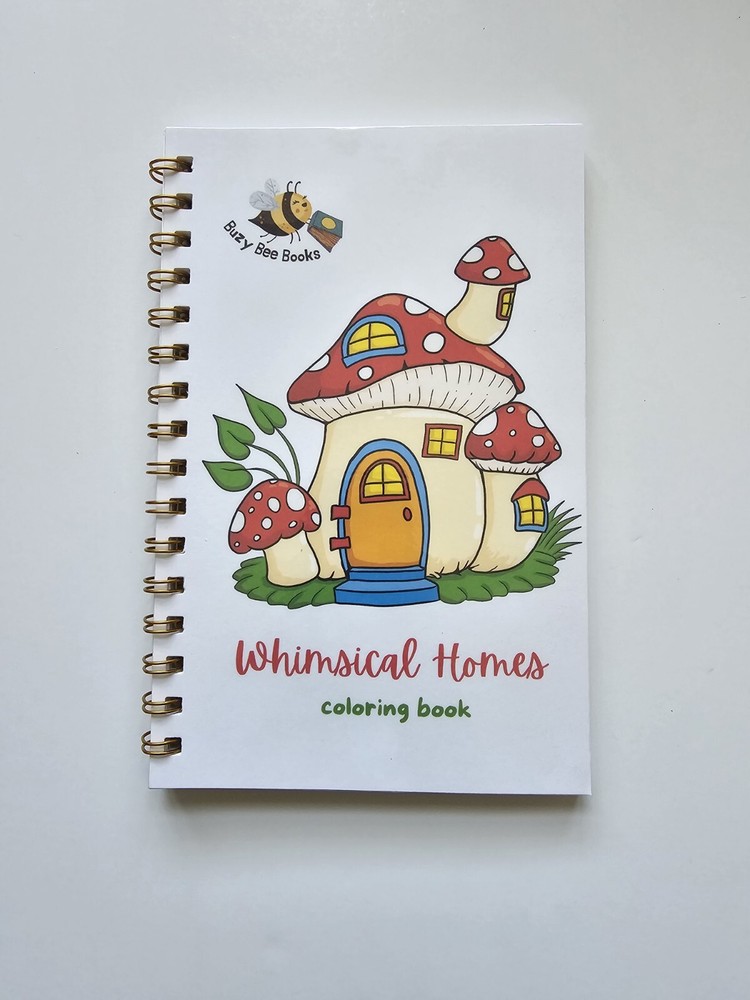 Whimsical Homes Coloring Book 8.5 X 5.5 In A5 Coloring Book For Adults And Kids.