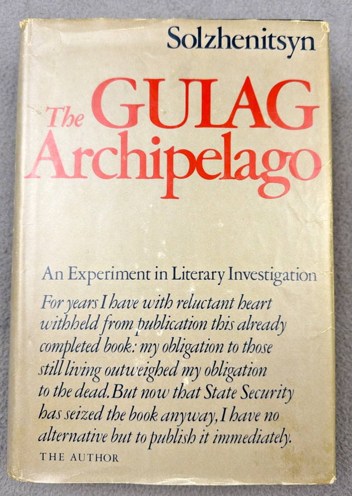 The Gulag Archipelago Aleksandr I. Solzhenitsyn First Edition HCDJ Book 1973