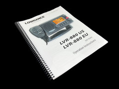 Lowrance LVR 880 VHF Radio Operator Manual Instructions: 76 Pages, Color, Coiled