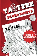 Yahtzee Score Pads Large Print 6×9 Score Sheets 720+ Pages Game Record Book NEW
