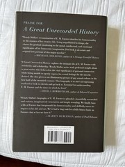 A Great Unrecorded History: A New Life of E. M. Forster by Wendy Moffat