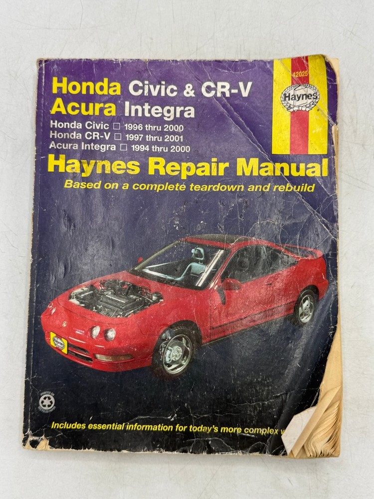 Honda Civic CR-V Acura Integra Haynes Repair Manual 2005 Automotive DIY