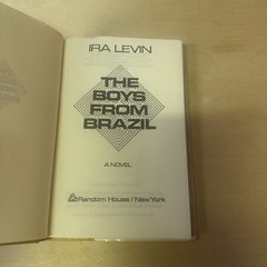The Boys from Brazil Ira Levin 1976 First Edition Thriller Random House