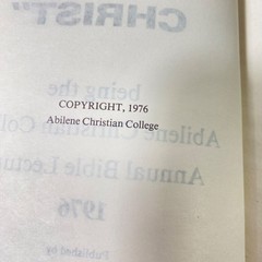 1976 ABILENE CHRISTIAN COLLEGE BIBLE LECTURES – FREEDOM IN CHRIST – LIKE NEW