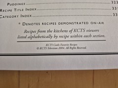 2004 KCTS COOKS FAVORITE RECIPES Spiral Bound 344 Page Recipe Cookbook – Seattle