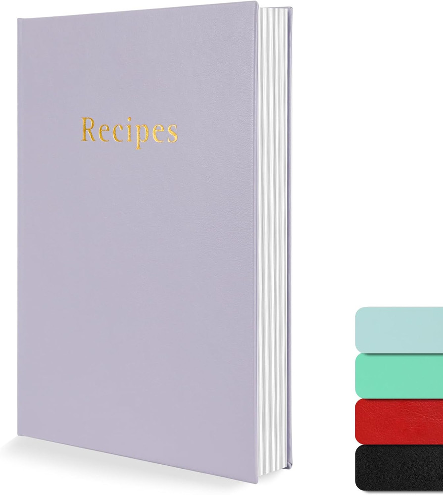 Recipe Book to Write in Your Own Recipes with 62 Blank Pages (Purple)