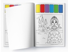 Pick and Paint Coloring Activity Book For Kids: Princess White