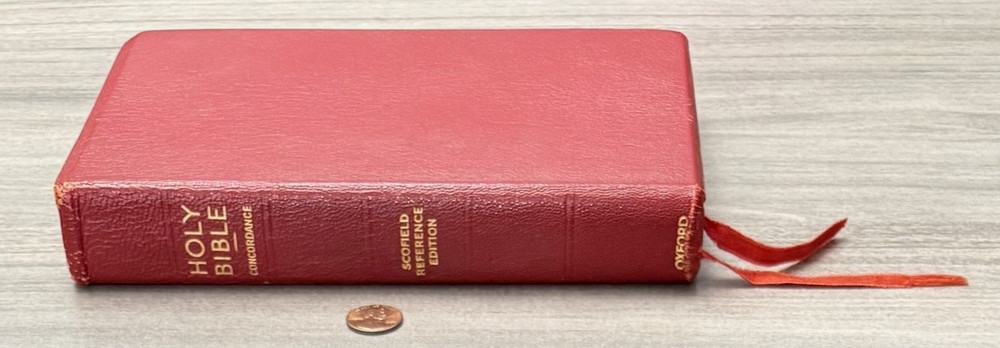 Oxford KJV Scofield Reference Bible 1945 Red Hand Grained MOROCCO Leather 187X