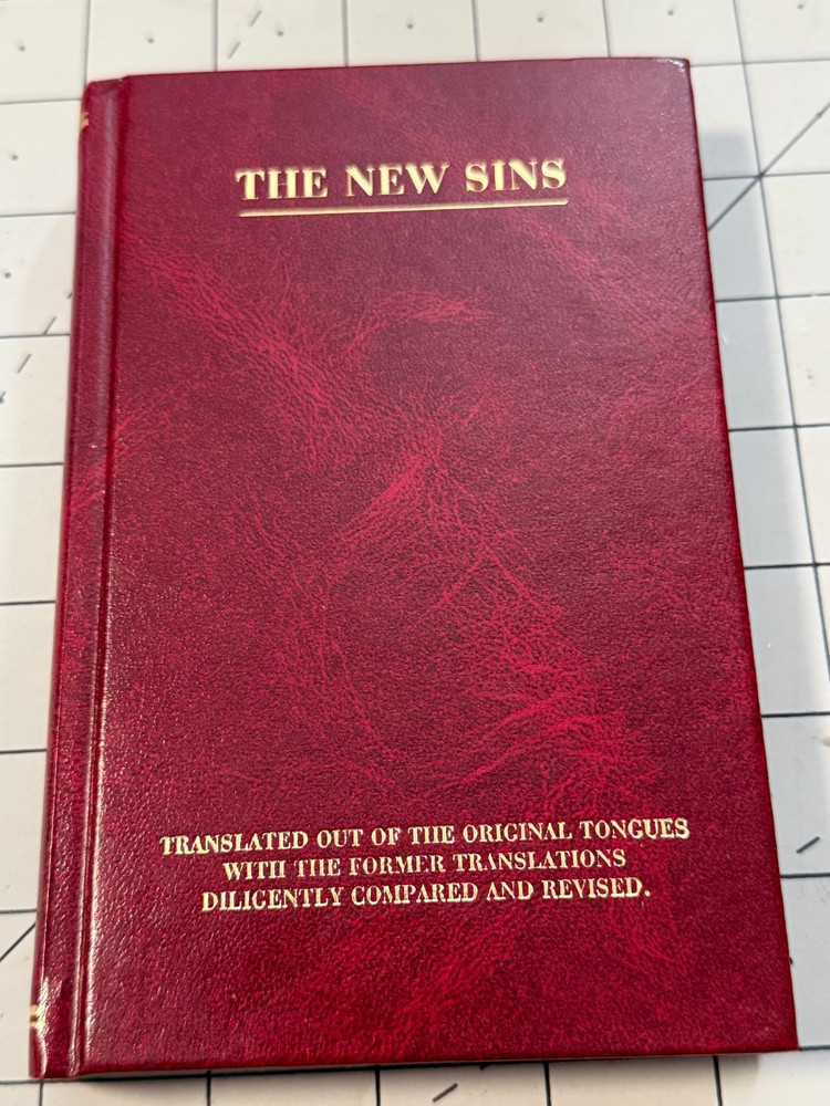 The New Sins Los Nuevos Pecados David Byrne Hardcover VG!