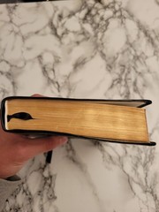 Vintage Holman Holy Bible Black French Morocco Leather Gold Red Letter Regal