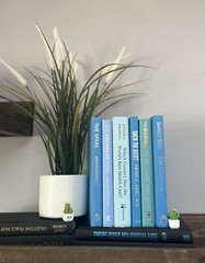 Stack of 6 colorful books for Decoration | Book Decor| Decorative Book set.