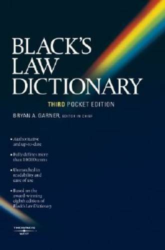 Black’s Law Dictionary (Pocket), 3rd Edition – Paperback – GOOD