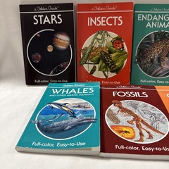 Golden Guide Lot Of 7 – Insects Endangered Rocks Fossils Minerals Stars Whales