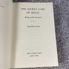 The Secret Lore of Magic, Sayed Idries Shah First Paperbound Edition Book, 1970