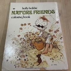 Holly Hobbie Nature Friend Coloring Book Vtg Aged Pages 1976 Slightly Distressed