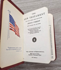 Mini New Testament Of Our Lord and Saviour Jesus Christ Psalms Proverbs 1970